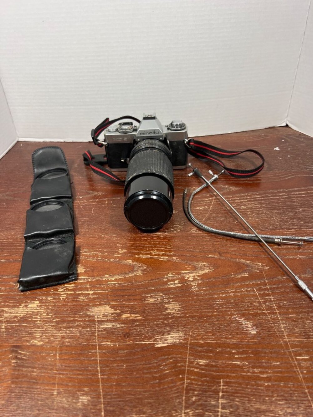 Minolta XD5 35mm Film Camera With 200mm Lens Manual Focus Vintage Photography Ge